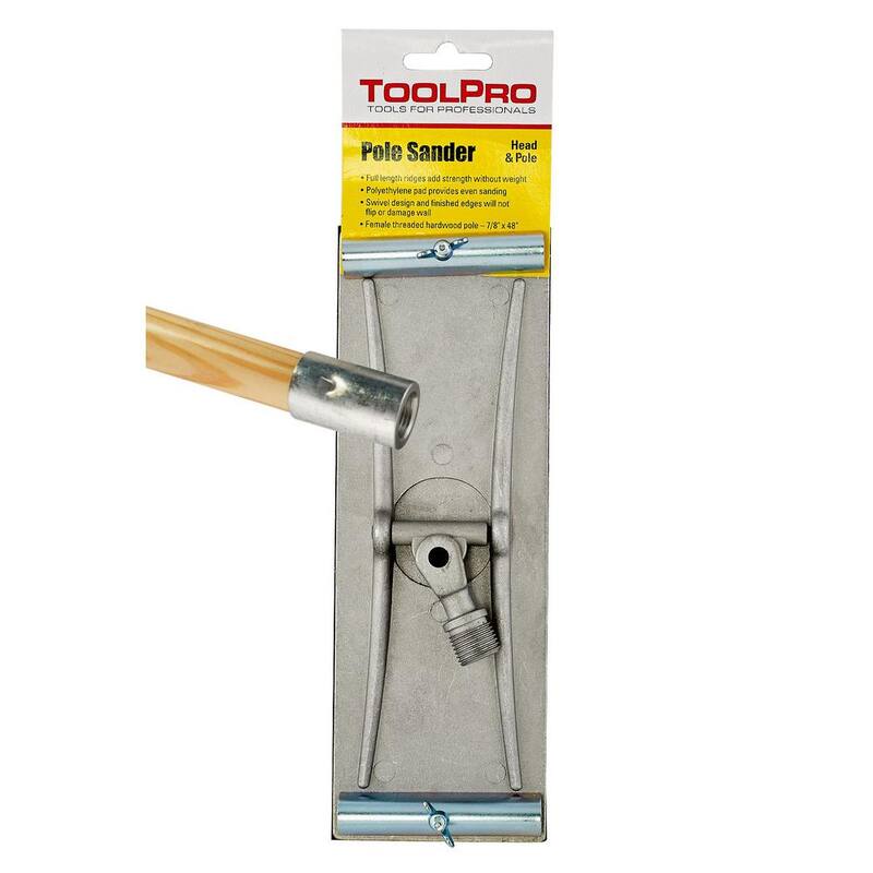 Lijadora de poste para yeso con cabeza giratoria de 9-3/8 in y poste de madera de 48 in - TP04025