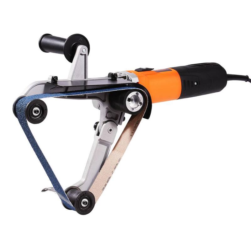 Pulidor de tubos y tuberías VEVOR de 1100 vatios con lijadora de correa con cable, 6 velocidades de 1100 a 3200 RPM, 50 piezas de bandas para acabados de bruñido - GDSDJ800W15XW6KN0V1
