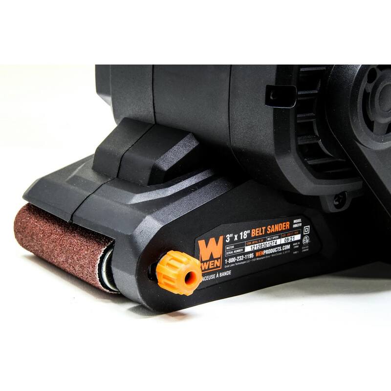 Lijadora de banda portátil de mano con cable de 6.3 amperes y 3 pulg. x 18 pulg. - HB6319