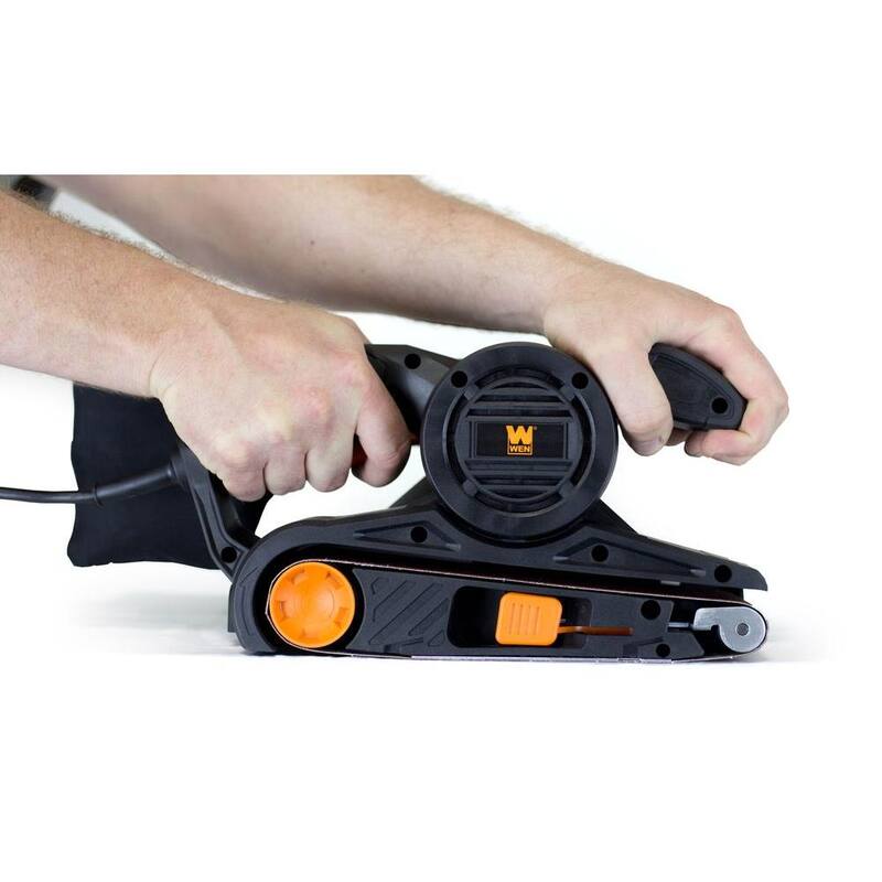 Lijadora de banda portátil de mano con cable de 6.3 amperes y 3 pulg. x 18 pulg. - HB6319