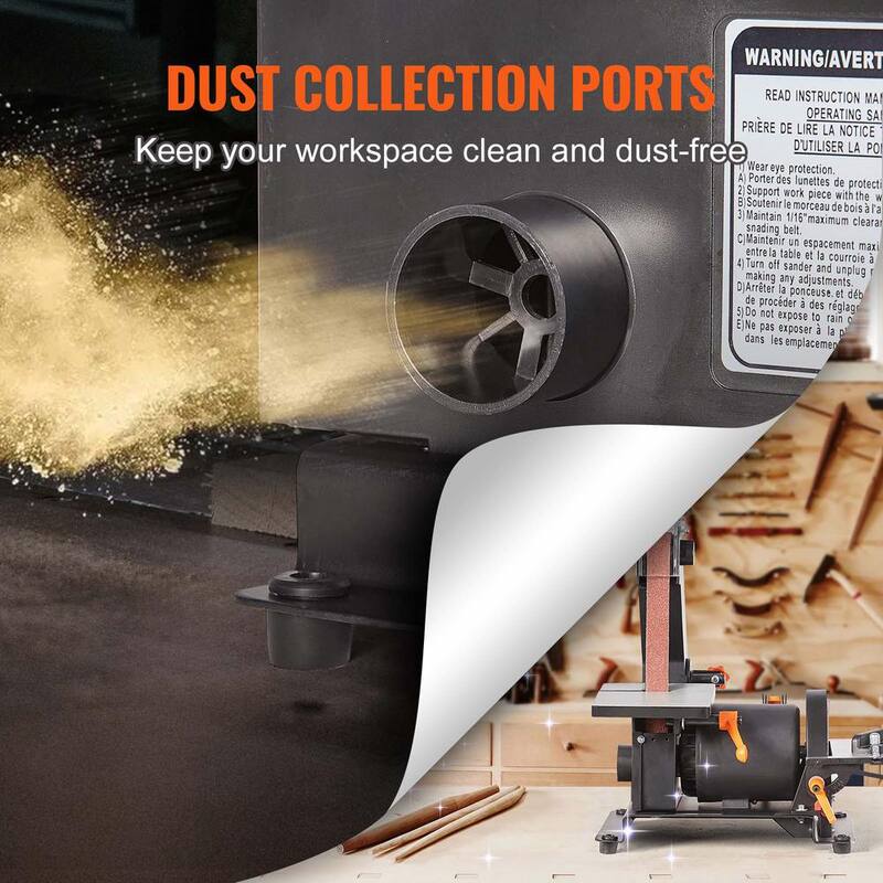 Combo Lijadora de Banda de 1 pulgada x 30 pulgadas y Lijadora de Disco de 5 pulgadas con mesa de trabajo de aluminio fundido ajustable de 0 a 45 grados - ZHSDPSGJMGJCKJMQXV1