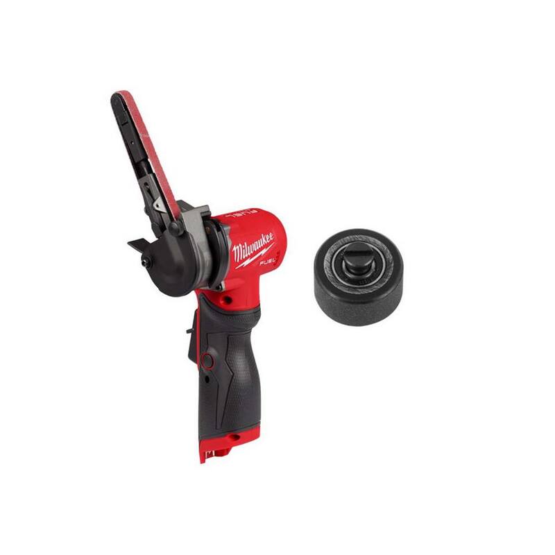 Milwaukee M12 FUEL 12-Volt Lithium-Ion Inalámbrico 3/8 pulgadas x 13 pulgadas Bandfile con Repuesto de Rueda de Contacto Bandfile M12 3/8 pulgadas - 2483-20-49-16-2483