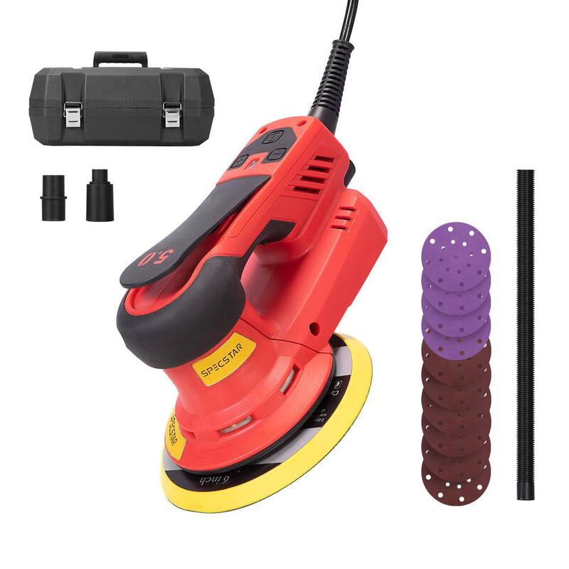 VIVOHOME Lijadora Orbital Aleatoria con Cable de 3 Amperes y 350 Watts de Potencia de 6 pulgadas - wal-HD-SD001
