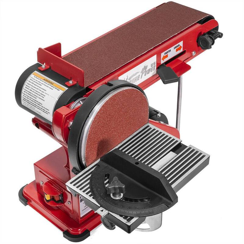 Lijadora de banda de 4 x 36 pulgadas con disco de 6 pulgadas XtremepowerUS para banco con estación de lijado de madera ajustable y puerto de polvo - 46001-H