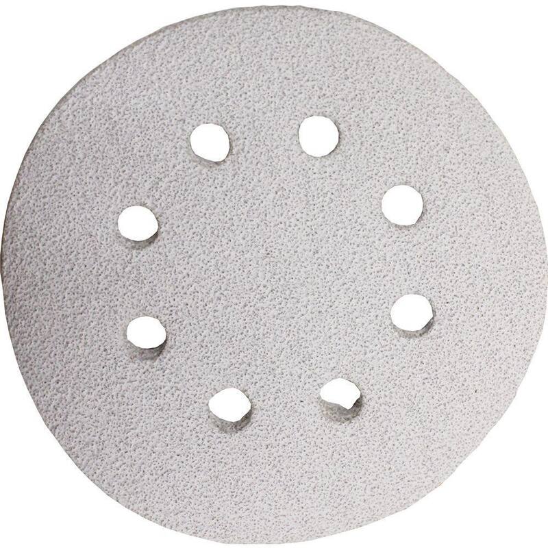 Lijadora orbital aleatoria de velocidad variable con cable de 3 amperios y 5 pulgadas de Makita con disco abrasivo redondo de 5 pulgadas y grano 120 (paquete de 5) - BO5041-794520-1