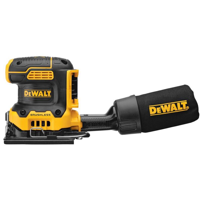 Lijadora inalámbrica DEWALT 20V Max XR con tecnología de motor sin escobillas, hoja de 1/4 de velocidad variable y pila de batería de litio Powerstack 20V 5.0Ah - DCW200BWDCBP520