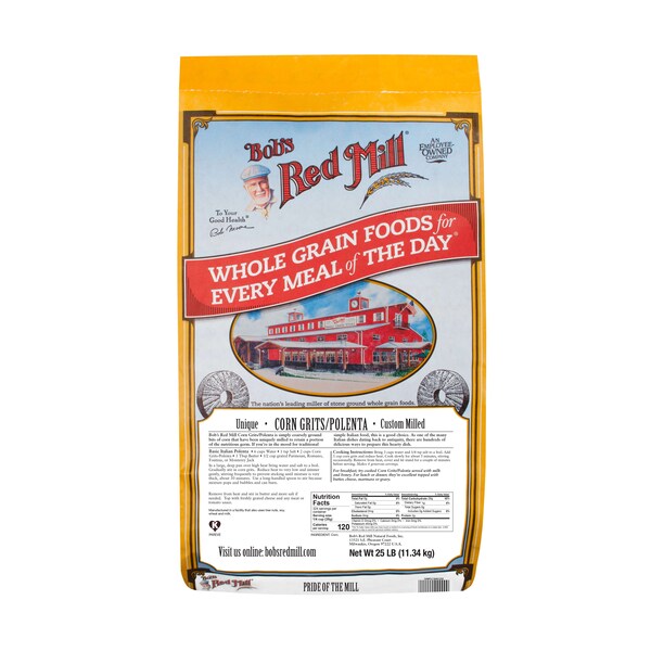 Bobs Red Mill Natural Foods Bob's Red Mill Corn Grits 25lbs - 1145B25