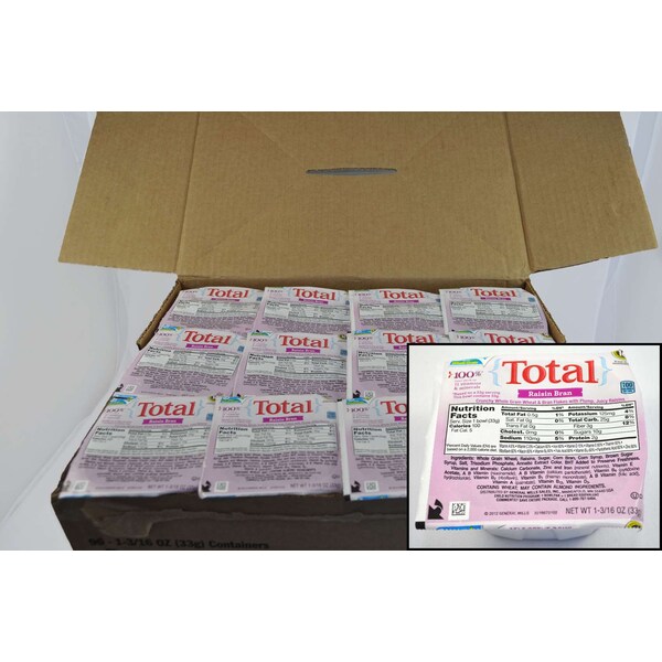 Total Total Cereal Raisin Bran Bowl Pak 1.19 oz., PK96 - 16000-12392