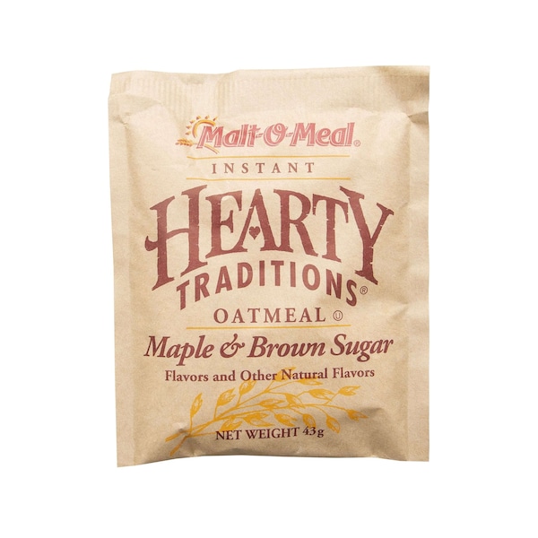 Malt O Meal Hearty Traditons Instand Maple Brown Sugar Oatmeal 1.51 oz., PK200 - 11850