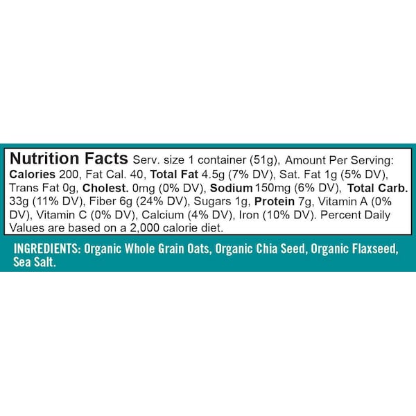 Bobs Red Mill Natural Foods Bob's Red Mill Organic Classic Oatmeal Cup 1.8 oz. Cup, PK12 - 6123C0112