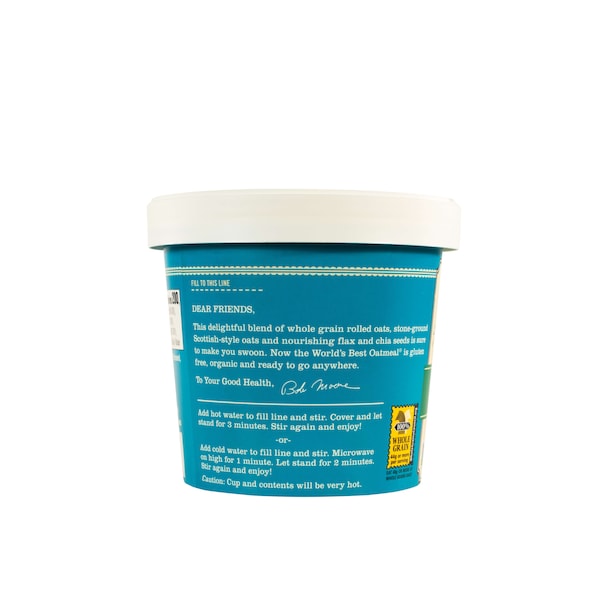 Bobs Red Mill Natural Foods Bob's Red Mill Organic Classic Oatmeal Cup 1.8 oz. Cup, PK12 - 6123C0112