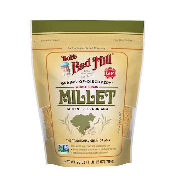 Bobs Red Mill Natural Foods Bob's Red Mill Whole Grain Millet 28 oz. Resealable Pouches, PK4 - 1295S284