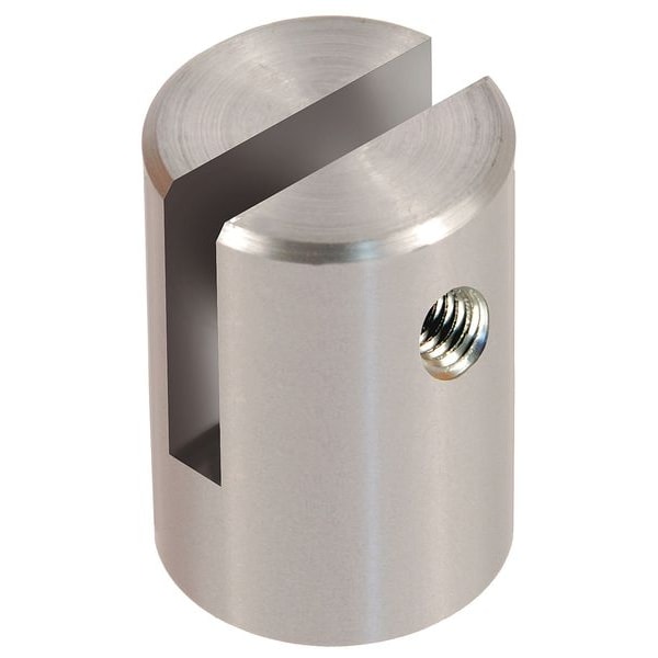 Zoro Select Panel-Mount Standoff, Slot, 5/16"-18 Thrd Sz, 1 5/8 in L, Round Shape, Aluminum Clear Anodized - Z0600-AL28