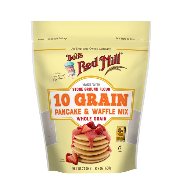 Bobs Red Mill Natural Foods Bob's Red Mill 10 Grain Pancake And Waffle Mix 24 oz. Bag, PK4 - 1415S244