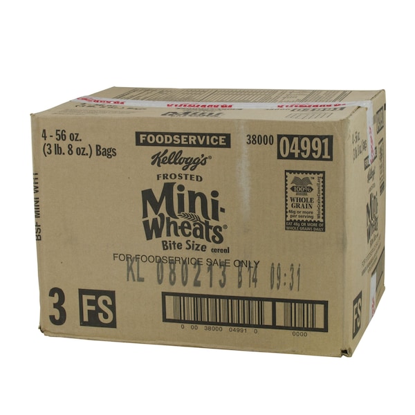 Kelloggs Kellogg's Frosted Mini Wheats 56 oz. Bags, PK4 - 3800004991