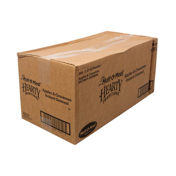 Malt O Meal Hearty Traditons Instand Apple & Cinnamon Oatmeal 1.23 oz., PK200 - 11851