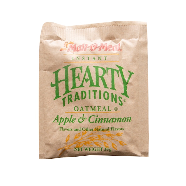 Malt O Meal Hearty Traditons Instand Apple & Cinnamon Oatmeal 1.23 oz., PK200 - 11851