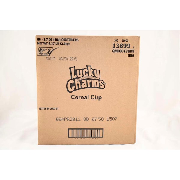 Lucky Charms Lucky Charms Single Serve Bowl Pak 1.7 oz. Cup, PK60 - 16000-13899