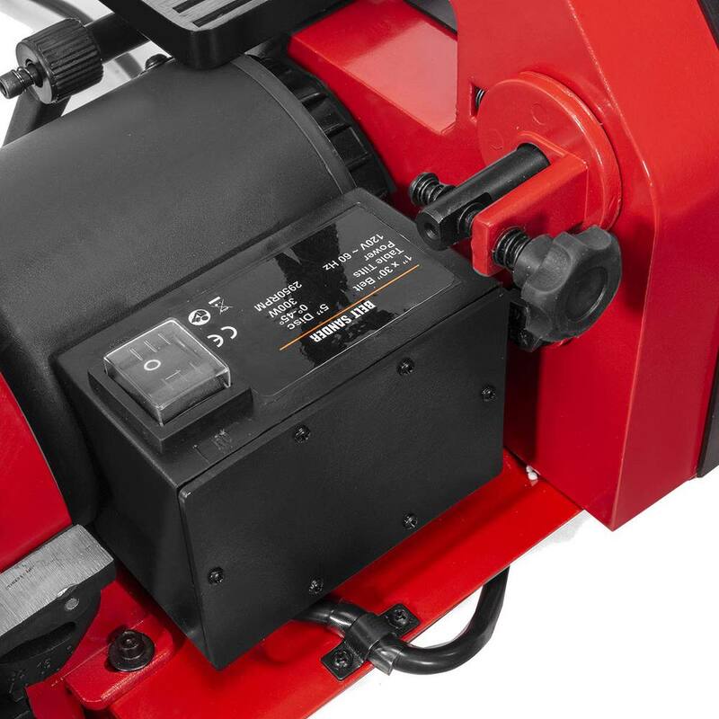 Lijadora de banda de 1 pulgada x 30 pulgadas con disco de 5 pulgadas XtremepowerUS, para banco de trabajo con cable y mesa lijadora - 46000