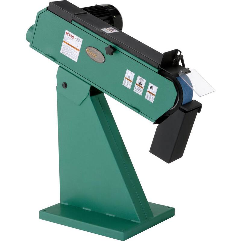 Rectificadora / Lijadora de Banda Metálica de 2 Ruedas de Grizzly Industrial 3 in. x 79 in. - G0489