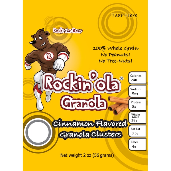 Rockinola Cinnamon Granola 56g, PK125 - 8004230