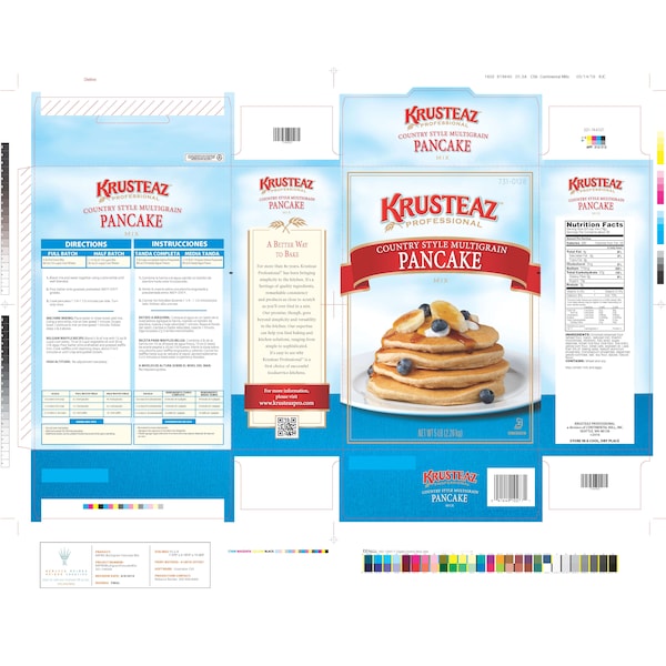 Krusteaz Professional Country Style Multigrain Pancake Mix 5lbs Box, PK6 - 731-0128