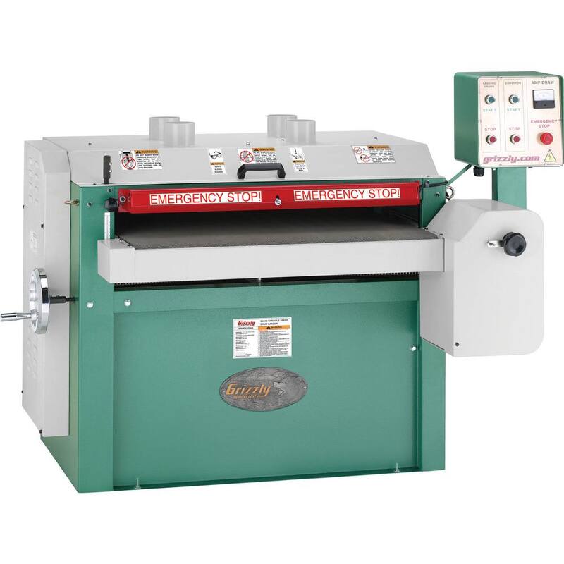 Lijadora de tambor trifásica de 15 HP de 37 pulgadas - G0450 de Grizzly Industrial