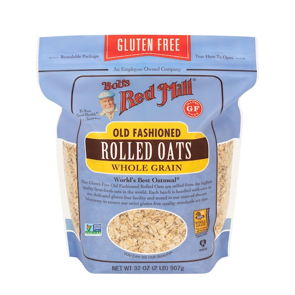 Bobs Red Mill Natural Foods Bob's Red Mill Gluten Free Old Fashioned Rolled Oats 32 oz. Bag, PK4 - 1982S324
