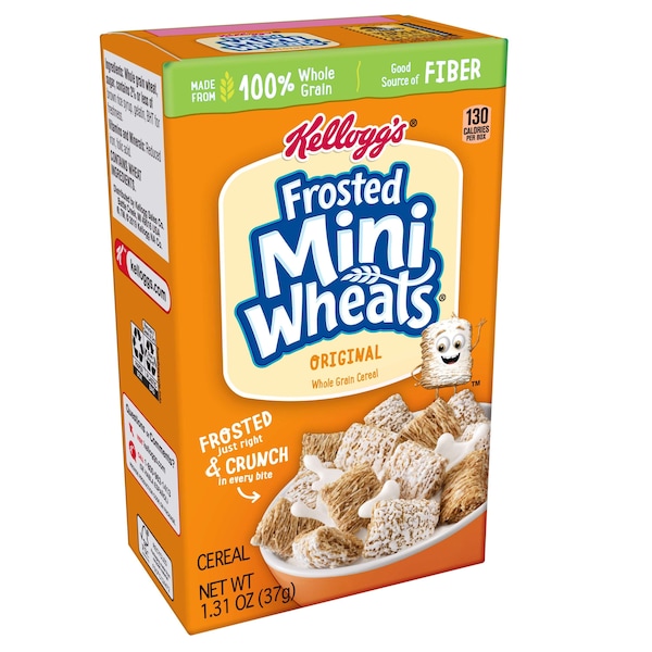 Kelloggs Mini Wheats Frosted Whole Grain Bite Size Cereal 1.3 oz., PK70 - 3800021992