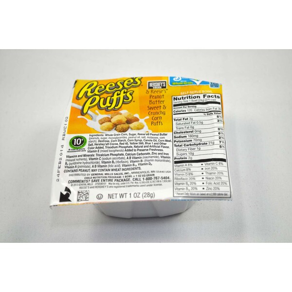 Reeses Puffs Reese's Puffs Cereal Single Serve Bowlpak 1 oz., PK96 - 16000-31919