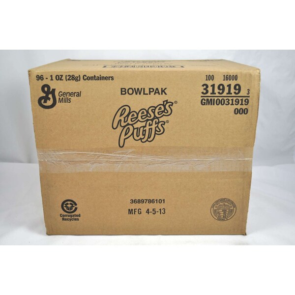 Reeses Puffs Reese's Puffs Cereal Single Serve Bowlpak 1 oz., PK96 - 16000-31919