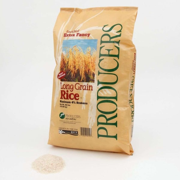 Producers Rice Mill Maximum 4% Broken Extra Fancy Long Grain White Rice 50lbs - B1PE50560
