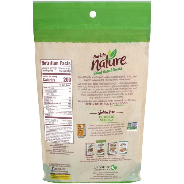 Back To Nature Back To Nature Gluten Free Classic Granola 12.5 oz. Box, PK6 - 11011