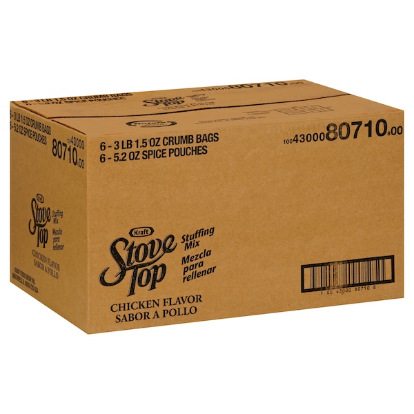 Stove Top Stuffing Chicken Flavor 3.418lbs, PK6 - 10043000807108