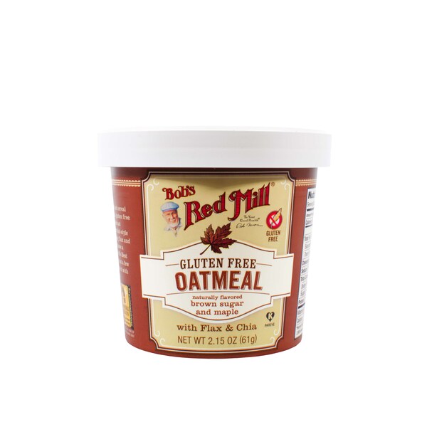 Bobs Red Mill Natural Foods Gluten Free Maple Brown Sugar Oatmeal Cup 2.15 oz. Cup, PK12 - 1369C0112