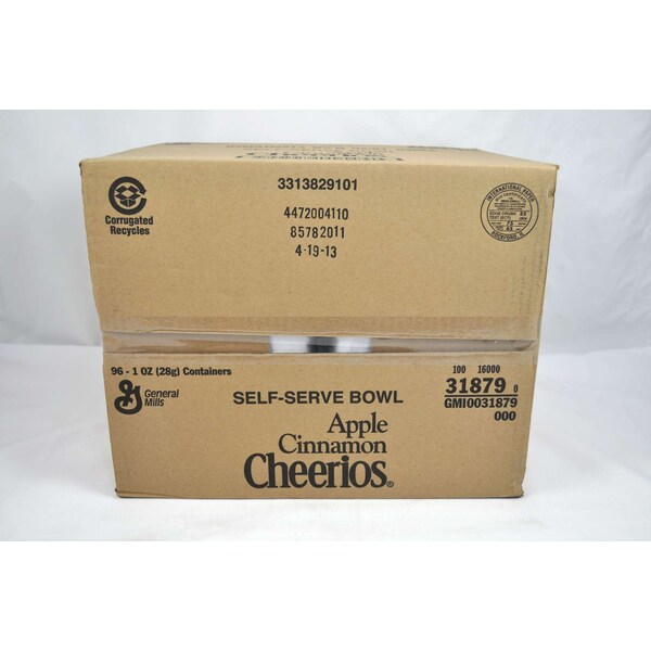 Cheerios General Mills Apple Cinnamon Cheerios. 1 oz. Bowl Pack, PK96 - 16000-31879