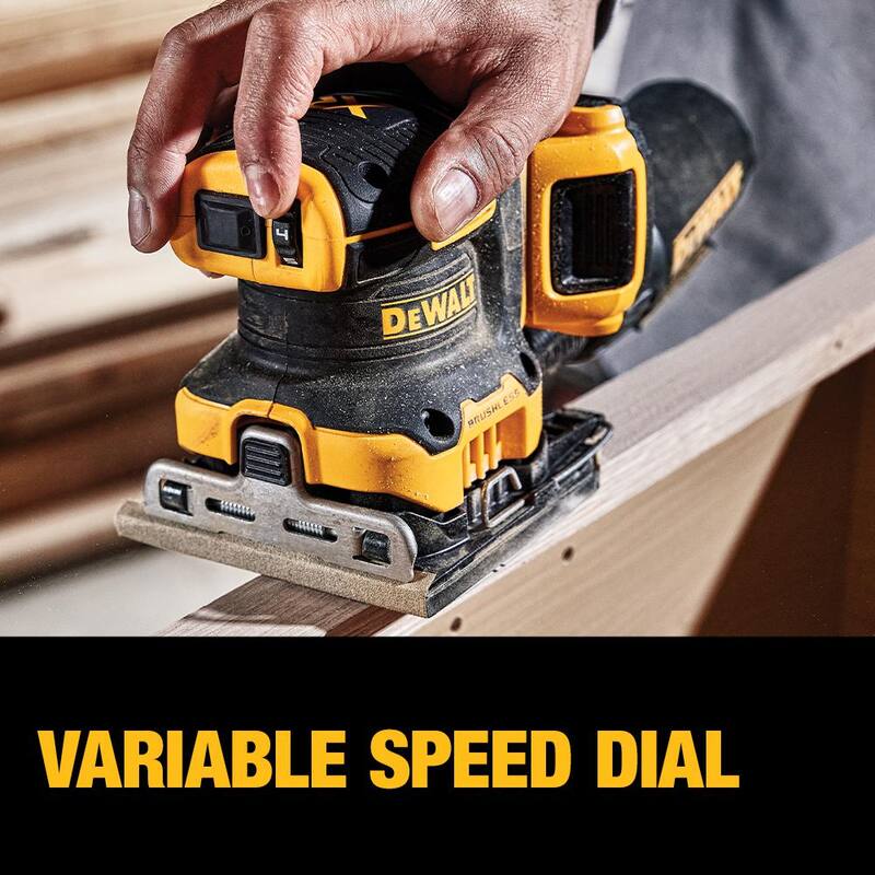 Lijadora inalámbrica DEWALT 20V MAX XR de velocidad variable con batería de 20V 2.0Ah, batería de 3.0Ah y cargador - DCW200D1WDCB230