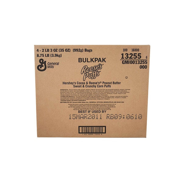 Reeses Puffs Reese's Puffs Cereal Bulkpak 35 oz., PK4 - 16000-13255