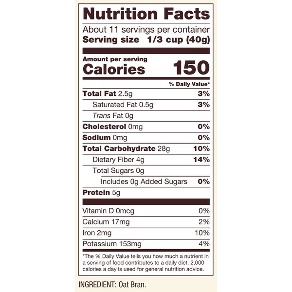 Bobs Red Mill Natural Foods Bob's Red Mill Gluten Free Oat Bran Hot Cereal 16 oz. Bag, PK4 - 1985S164