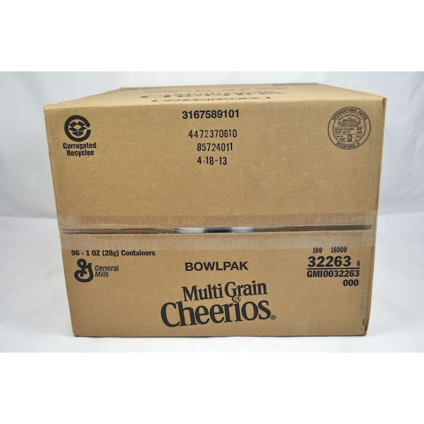 Cheerios Multigrain Cheerios Bowl Pak Multi-Grain Cheerios Cereal 1 oz., PK96 - 16000-32263