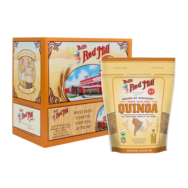 Bobs Red Mill Natural Foods Bob's Red Mill Organic White Quinoa 26 oz. Bag, PK4 - 1447S264