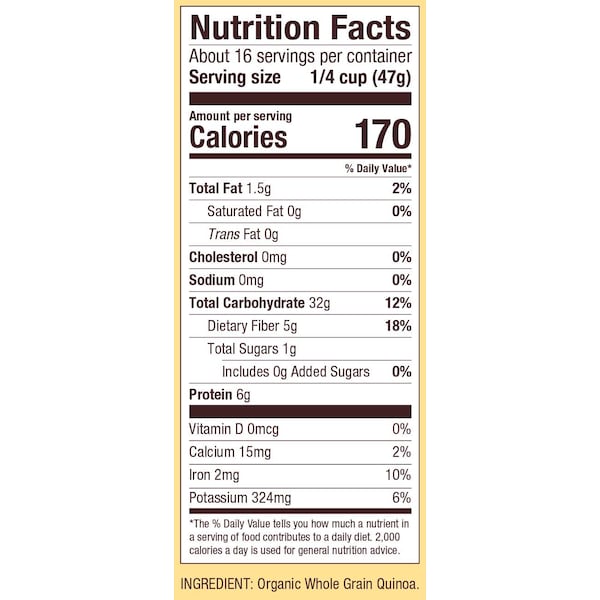 Bobs Red Mill Natural Foods Bob's Red Mill Organic White Quinoa 26 oz. Bag, PK4 - 1447S264
