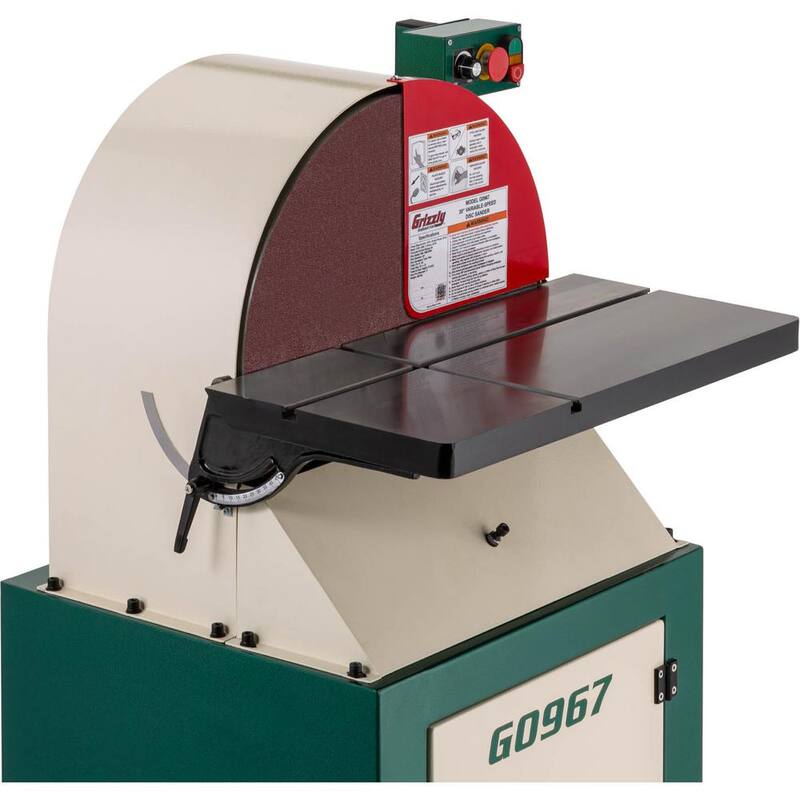 Abridor de disco de velocidad variable de 20 pulgadas de 220 voltios - G0967 de Grizzly Industrial.