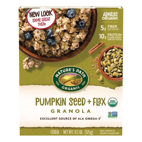 Natures Path Flax+ With Pumpkin Seed Granola 11.5 oz., PK12 - 89007U