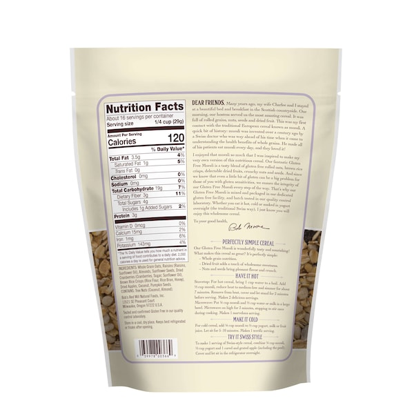 Bobs Red Mill Natural Foods Bob's Red Mill Gluten Free Muesli 16 oz. Bag, PK4 - 1973S164