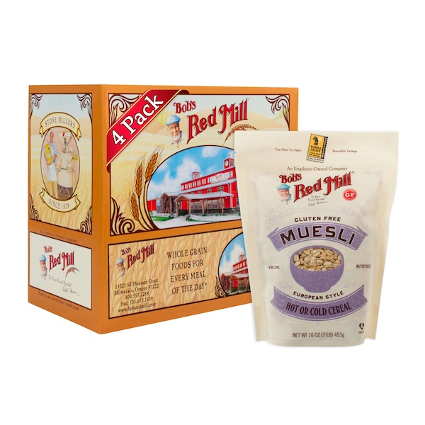 Bobs Red Mill Natural Foods Bob's Red Mill Gluten Free Muesli 16 oz. Bag, PK4 - 1973S164