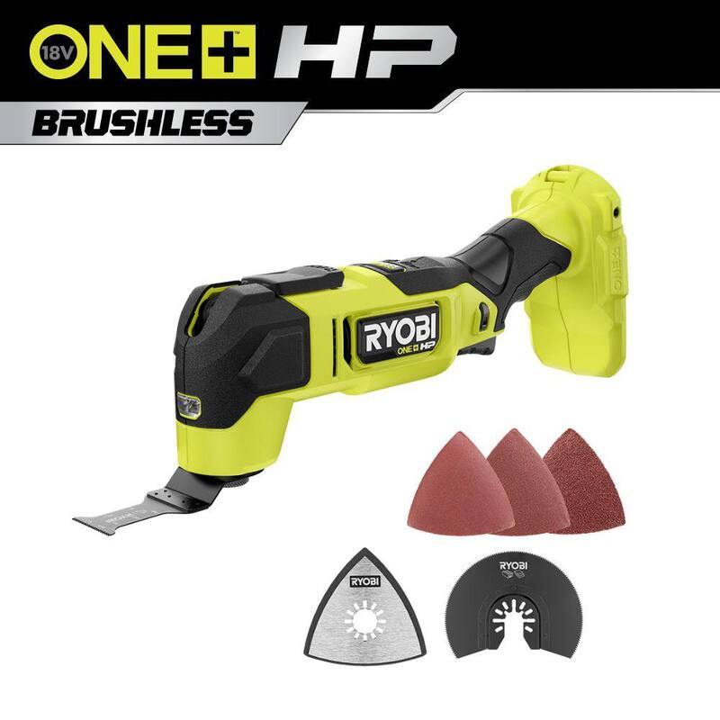 Herramienta oscilante multifuncional inalámbrica sin escobillas RYOBI ONE+ HP de 18V (solo la herramienta) - PBLMT51B