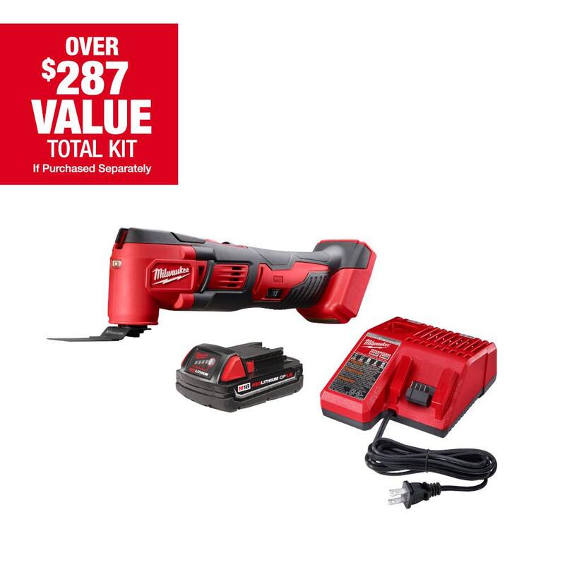 Milwaukee M18 18V Juego de Herramienta Multifunción Oscilante Inalámbrica de Iones de Litio con una batería de 1.5 Ah y cargador - 2626-21