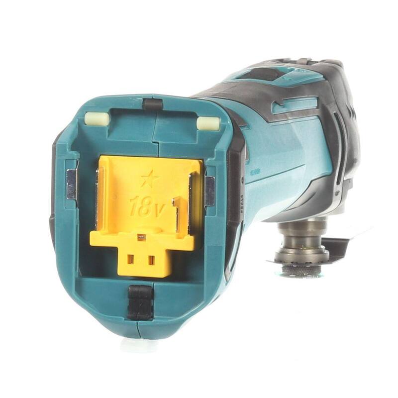 Herramienta múltiple oscilante inalámbrica de velocidad variable Makita 18V LXT de ion de litio (solo herramienta) con adaptadores de cuchilla y accesorios - XMT03Z.