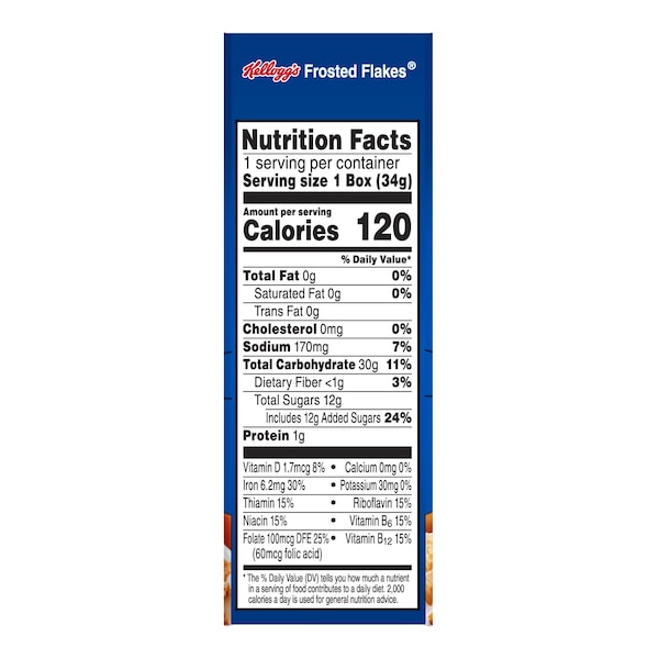 Kelloggs Kellogg's Frosted Flakes Cereal 1.2 oz., PK70 - 3800021962